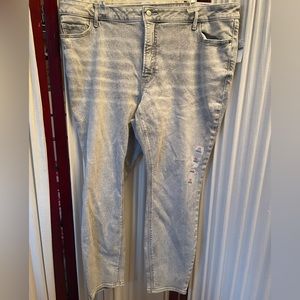 Old Navy gray wash high rise super skinny jeans size 22